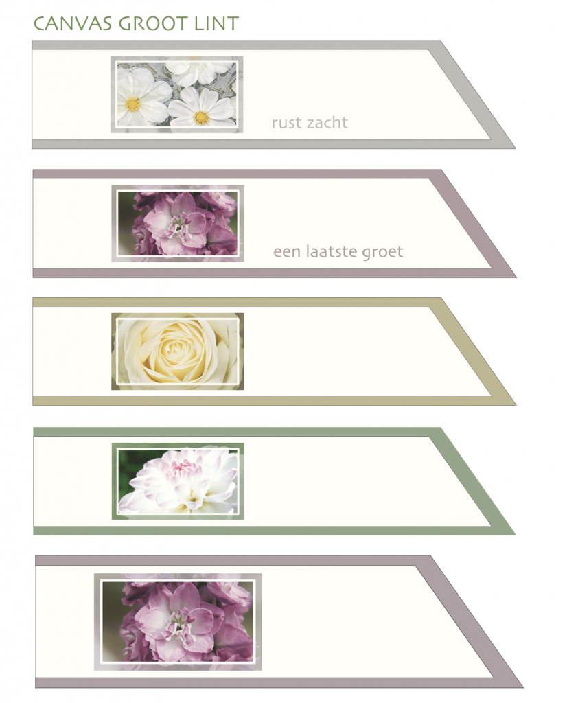 Canvas - Condoleance kaarten en linten