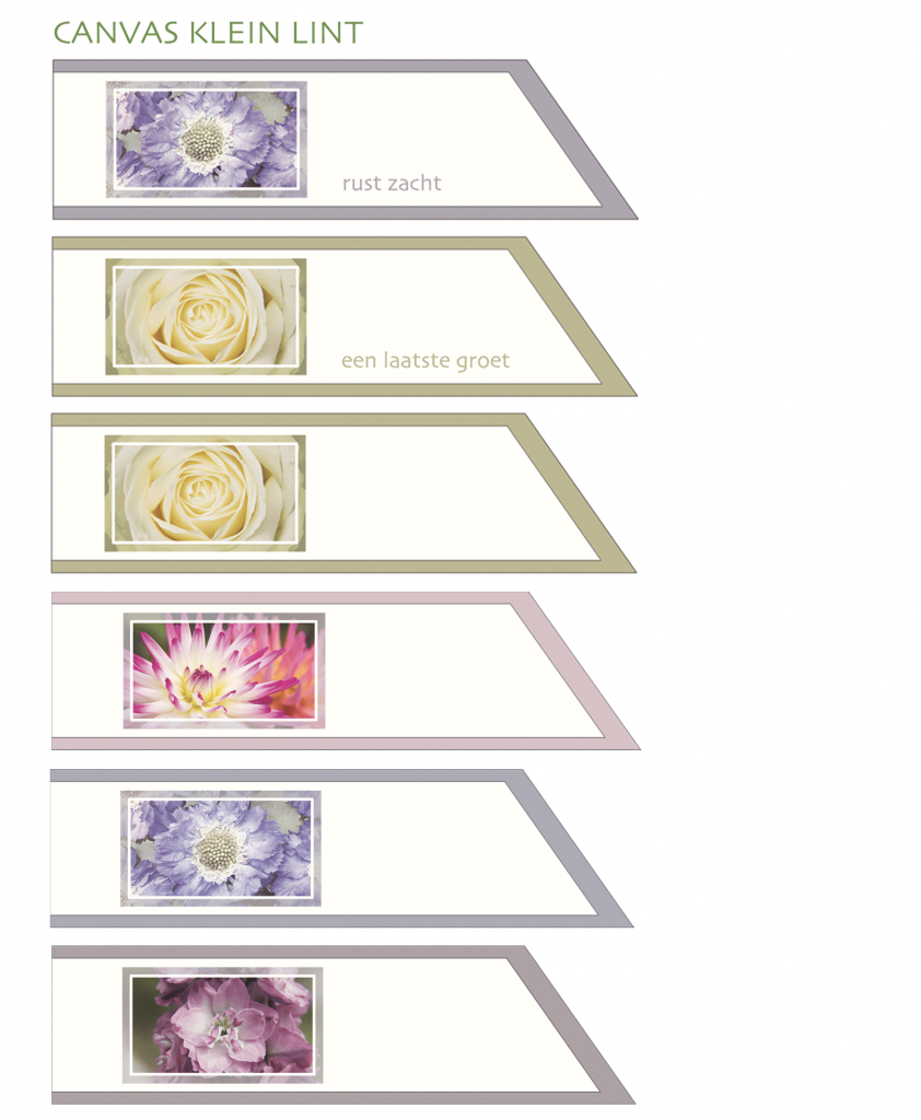 Canvas - Condoleance kaarten en linten